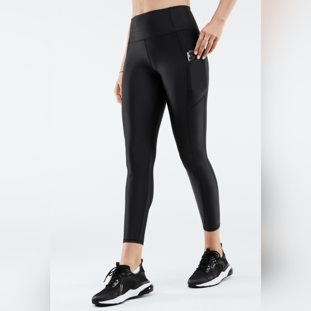 Oasis PureLuxe High-Waisted Shine 7/8 Legging in Black